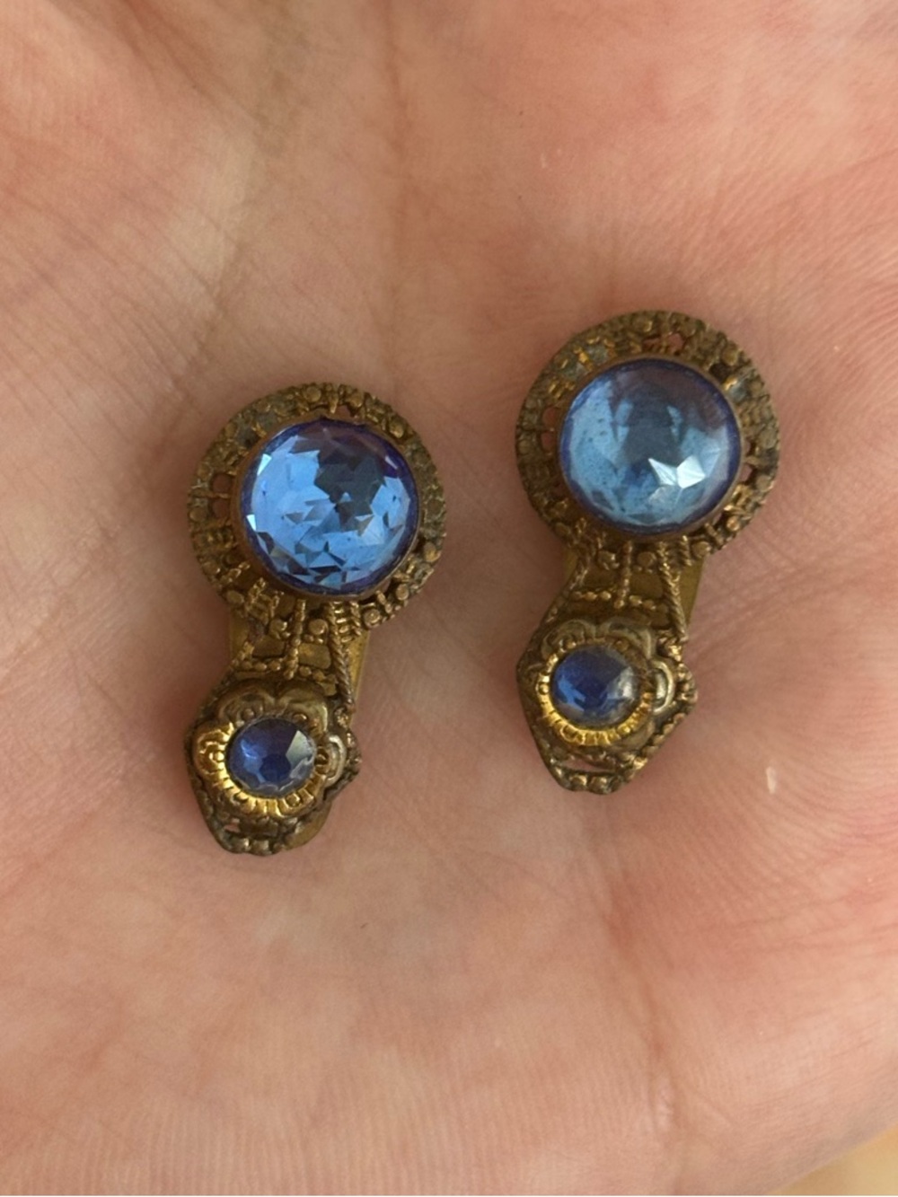 Vintage Czech Glass Shoe Clips/Earrings (?)
